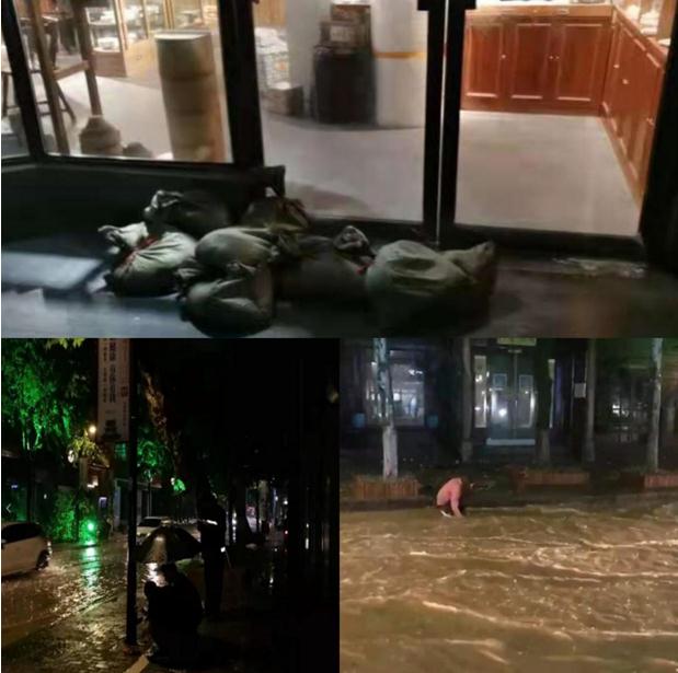 突降暴雨，井巷物業(yè)公司保街區(qū)平安